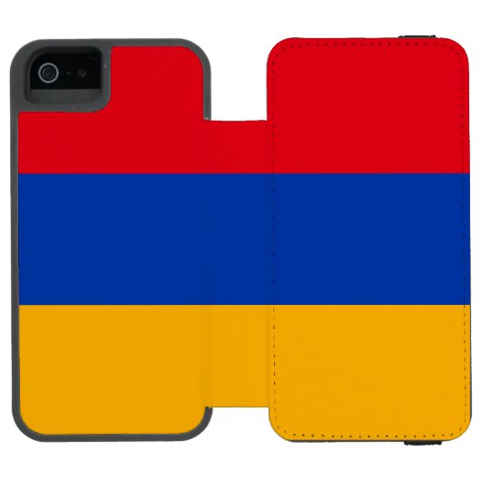 アルメニアの愛国的な旗 INCIPIO iPhoneウォレットケース (フォリオ Open)