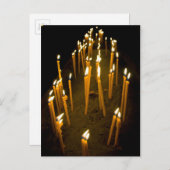 アルメニアの教会で灯されたろうそく ポストカード (正面/裏面)