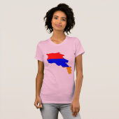 アルメニアの旗の地図 Tシャツ (正面フル)