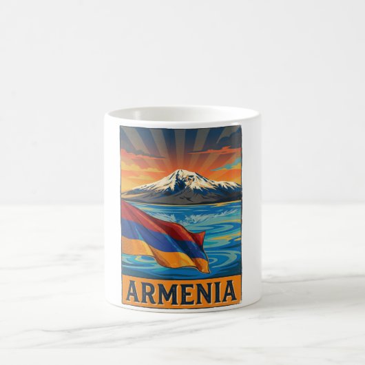 アルメニアの旗 コーヒーマグカップ (中央)