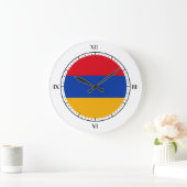 アルメニアの旗 ラージ壁時計 (ホーム)