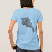 アルメニアの旗＋地図＋テキストTシャツ Tシャツ (裏面)