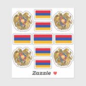 アルメニアの民族記号/武器と旗のコート シール (シート)