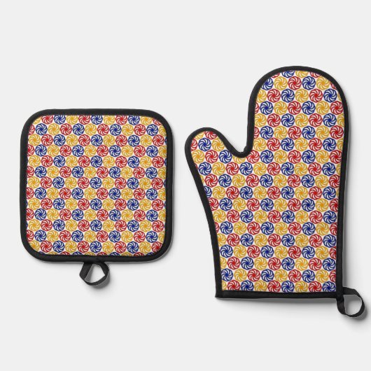 アルメニアの永遠サインOven Mittとポット保有者 鍋つかみ&鍋敷きセット (正面)