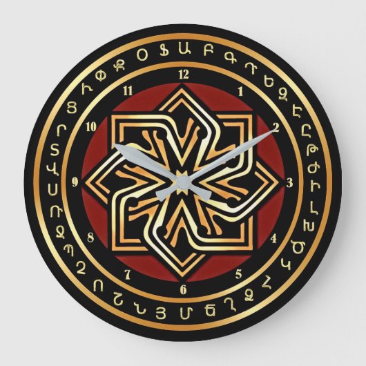 アルメニアの永遠記号 ラージ壁時計 (正面)