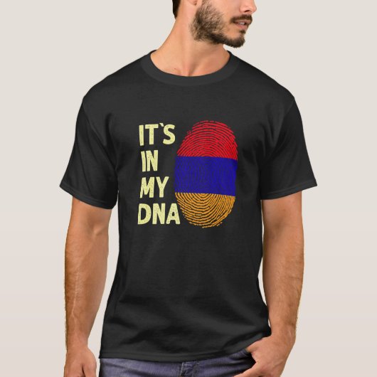 アルメニアの私のDnaアルメニア国旗のチームのアルメニア Tシャツ (正面)