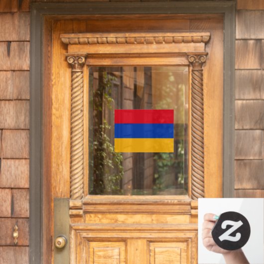 アルメニアの窓の看板，くっつく，アルメニア国旗 ウィンドウサイン (ホームデコレーション)