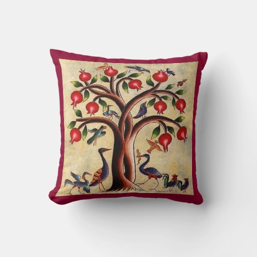 アルメニアの芸術ポリエステル装飾用クッション16" x 16" クッション (正面)
