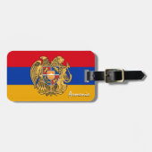 アルメニアの荷物タグ、愛国的なアルメニア国旗 ラゲッジタグ (正面横)