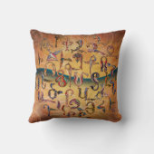 アルメニアの鳥のアルファベットの枕 クッション (裏面)