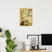 アルメニアの1684の地図 ポスター (ホームオフィス)