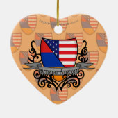 アルメニアアメリカの盾の旗 セラミックオーナメント (裏面)