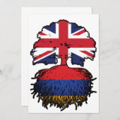 アルメニアアルメニアドブリティッシュ統一されたイギリスイギリス 招待状 (正面/裏面)