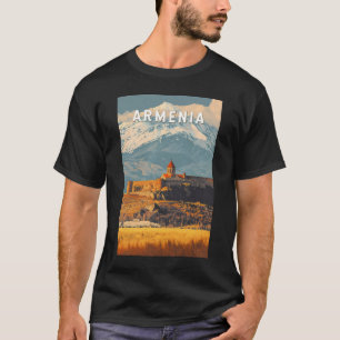 アルメニアイラストレーショントラベルアートヴィンテージ Tシャツ