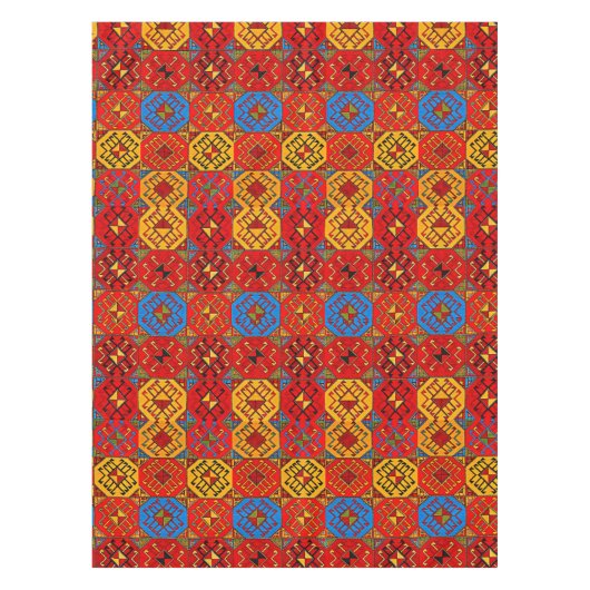 アルメニアカスタムフォークコットンテーブルクロス52"x70" テーブルクロス (正面)