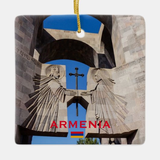 アルメニアシーニッククリスマス装飾 セラミックオーナメント (正面)