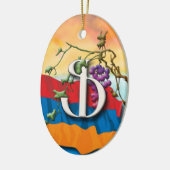 アルメニアドアルファベットイニシャル'Fe'オーナメント セラミックオーナメント (左)