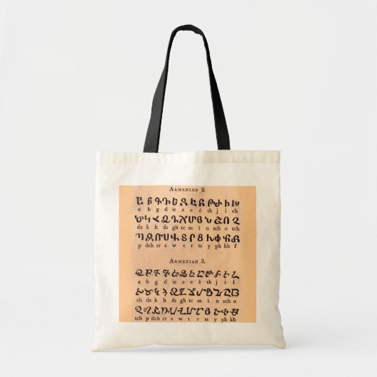 アルメニアドアルファベットバッグ トートバッグ (正面)