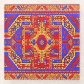 アルメニアフォークアートガラスコースター ガラスコースター (正面)