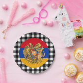 アルメニアプレート、バッファロープレイド&アルメニア国旗 ペーパープレート (パーティー)