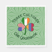 アルメニアンアイリッシュアメリカンシャムロックパーティー紙 スタンダードランチョンナプキン (正面)