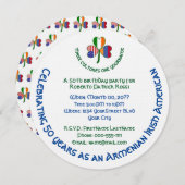 アルメニアンアイリッシュアメリカンフラッグシャームロック誕生日 招待状 (正面/裏面)