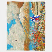 アルメニアンフラワーガールフリースブランケット フリースブランケット (正面)