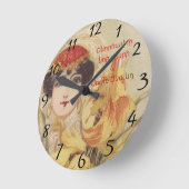 アルメニアンメリークリスマスクロック ラウンド壁時計 (傾斜)