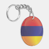 アルメニア丸アイコン国旗 キーホルダー (正面左)