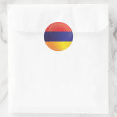 アルメニア丸アイコン国旗 ラウンドシール (バッグ)