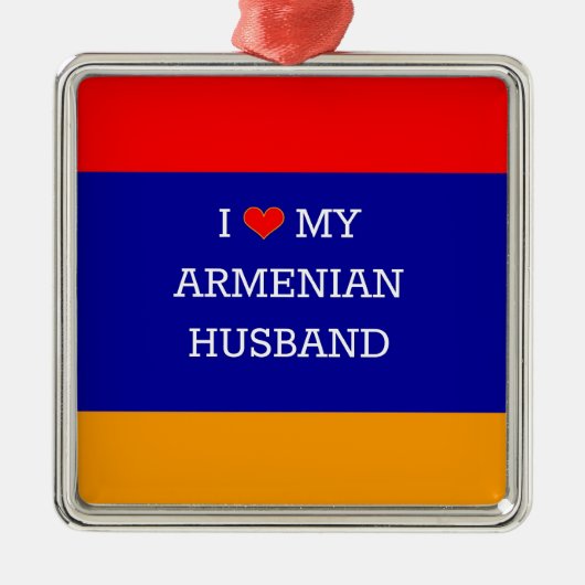 アルメニア人の夫が大好き メタルオーナメント (正面)