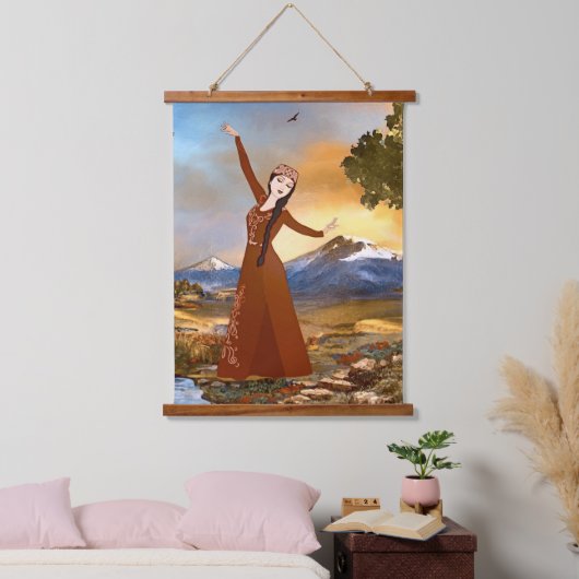 アルメニア人ダンサーウッドが壁のタペストリーを乗り越えた 吊り下げ型タペストリー (寝室)