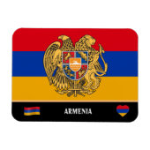 アルメニア国旗とアルメニアの国旅行/アルメニア マグネット (横)