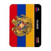 アルメニア国旗とアルメニアの国旅行/アルメニア マグネット (縦)