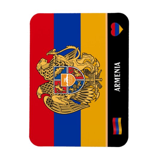 アルメニア国旗とアルメニアの国旅行/アルメニア マグネット (縦)