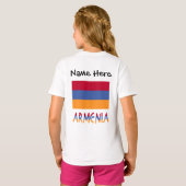 アルメニア国旗とアルメニア国旗 Tシャツ (裏面フル)