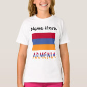 アルメニア国旗とアルメニア国旗 Tシャツ (正面)