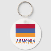 アルメニア国旗とアルメニア(国旗の色) キーホルダー (正面)