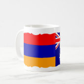 アルメニア国旗とオーストラリア国旗のコーヒーマグ コーヒーマグカップ (正面左)