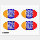 アルメニア国旗とコート・オブ・アームズ 楕円形シール (シート)