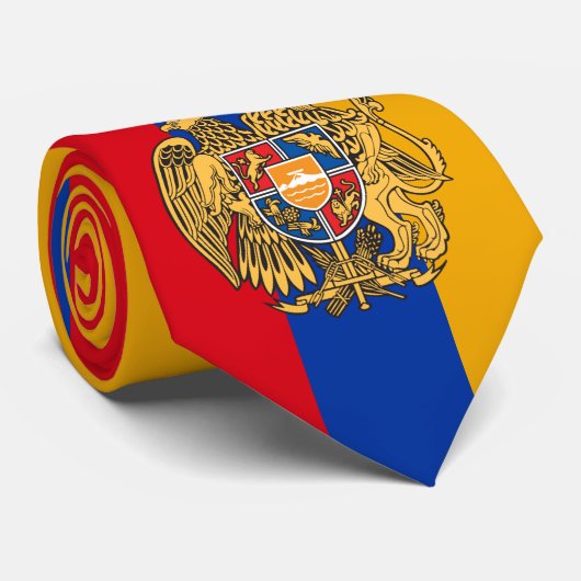 アルメニア国旗とビジネスアルメニア、旅行/スポーツ ネクタイ (ロール)