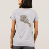 アルメニア国旗と地図dk Tシャツ (裏面)