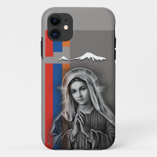 アルメニア国旗と母マリアiPhone / iPadケース Case-Mate iPhoneケース (裏面)
