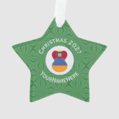 アルメニア国旗のクリスマスエンジェルパーソナライズされた オーナメント (裏面)