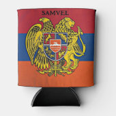 アルメニア国旗のコート・オブ・アームズ紋章アルメニア 缶クーラー (正面)