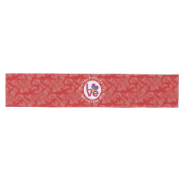 アルメニア国旗のハート紅色 ミディアムテーブルランナー