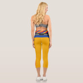 アルメニア国旗のファッション、フィットネス、スポーツC カプリレギンス (裏面)