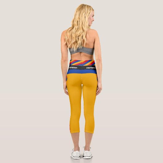 アルメニア国旗のファッション、フィットネス、スポーツC カプリレギンス (裏面)