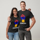 アルメニア国旗の力アルメニアプライド手拳アルメニア Tシャツ (ユニセックス)