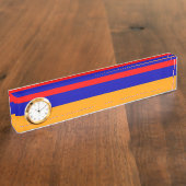 アルメニア国旗の机用ネームプレート デスクネームプレート (側面)